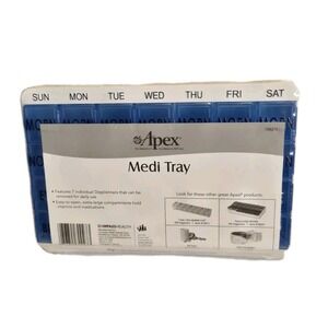 NEW 7-Day Pill Organizer Apex Medi-Tray Medication Management Daily Planner